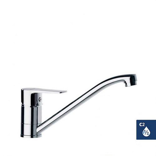 Monomando vertical palanca fregadero Titanium cromado