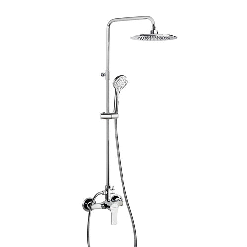 Columna de ducha telescópica monomando TITANIUM con rociador ABS de Ø240mm, cromo