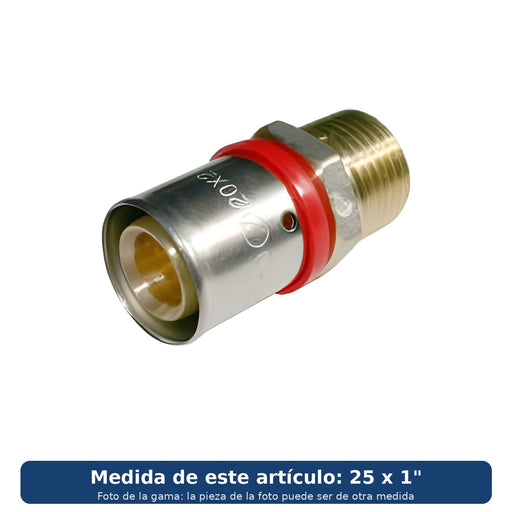 Isoltubex enlace rosca macho multicapa 25 x 1" R1 (pack 2 uds.) (foto de la gama, medida 25 x 1")