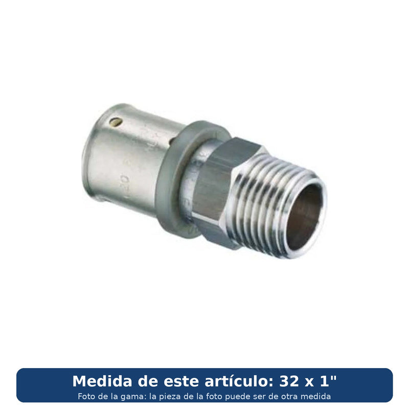 ALB racor fijo macho PressALB multicapa 32 x 1" (prensar) (foto de la gama, medida 32 x 1")