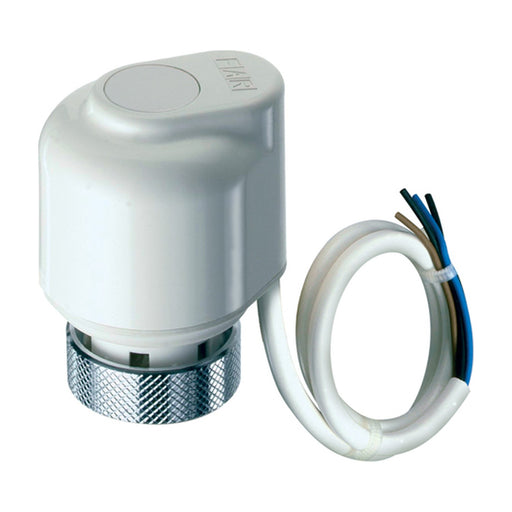 Cabezal electrotérmico de 4 hilos FAR, mismo cuerpo que el ALB 300600, con cable de alimentación y microinterruptor