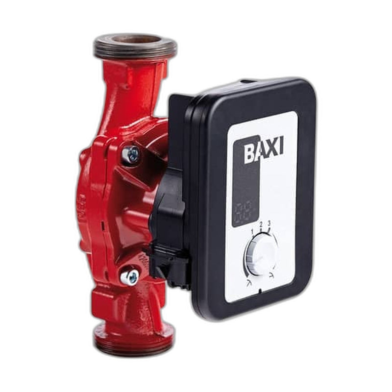 Circulador Baxi Quantum Maxi 1025 con cuerpo rojo y cabezal con pantalla y botón