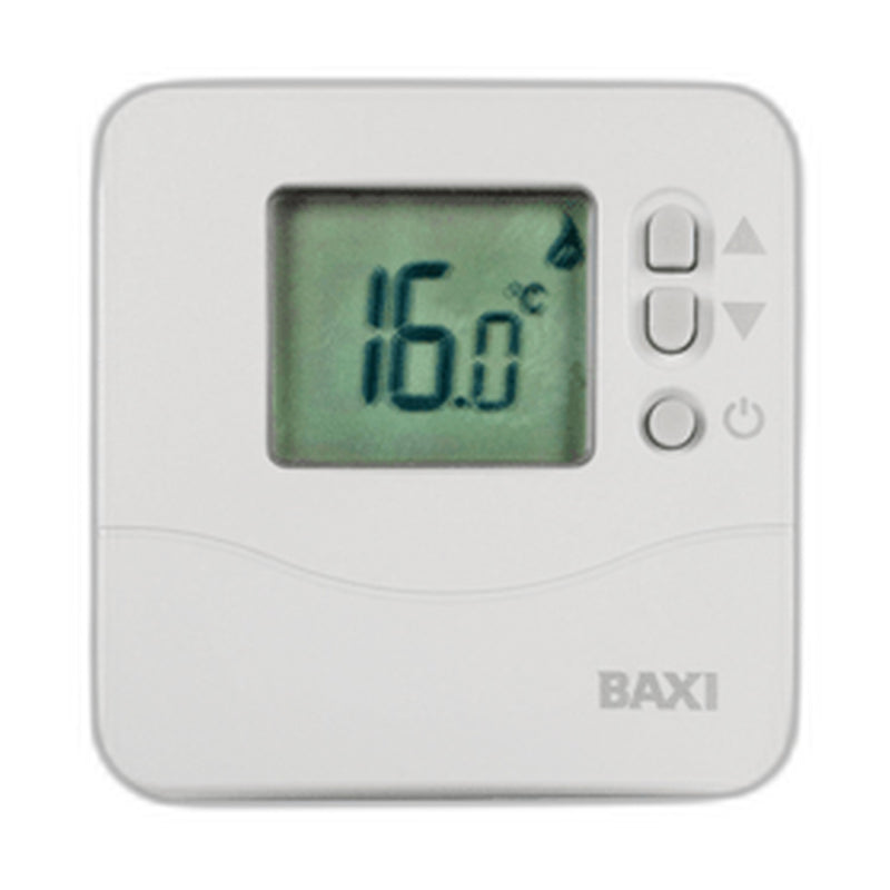 Termostato ambiente digital Baxi TD 1200 con cables, vista frontal
