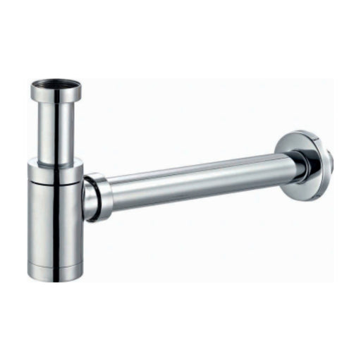Sifón botella minimalista cromado para lavabo