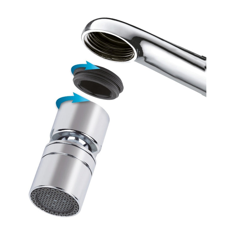 Montaje del rociador Duchaflex 7300 en grifo con rosca por dentro (hembra M24) con adaptador