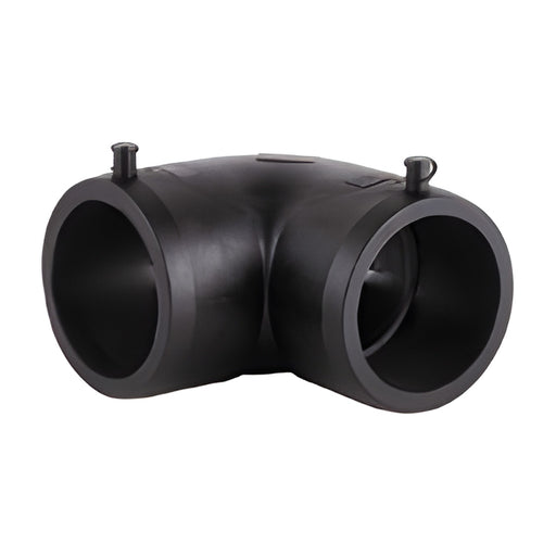 Codo 90° electrosoldable EGB de polietileno PE100 negro con bornes de conexión