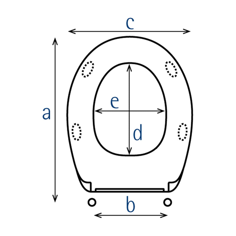 Esquema de cotas del asiento Estoli Reina