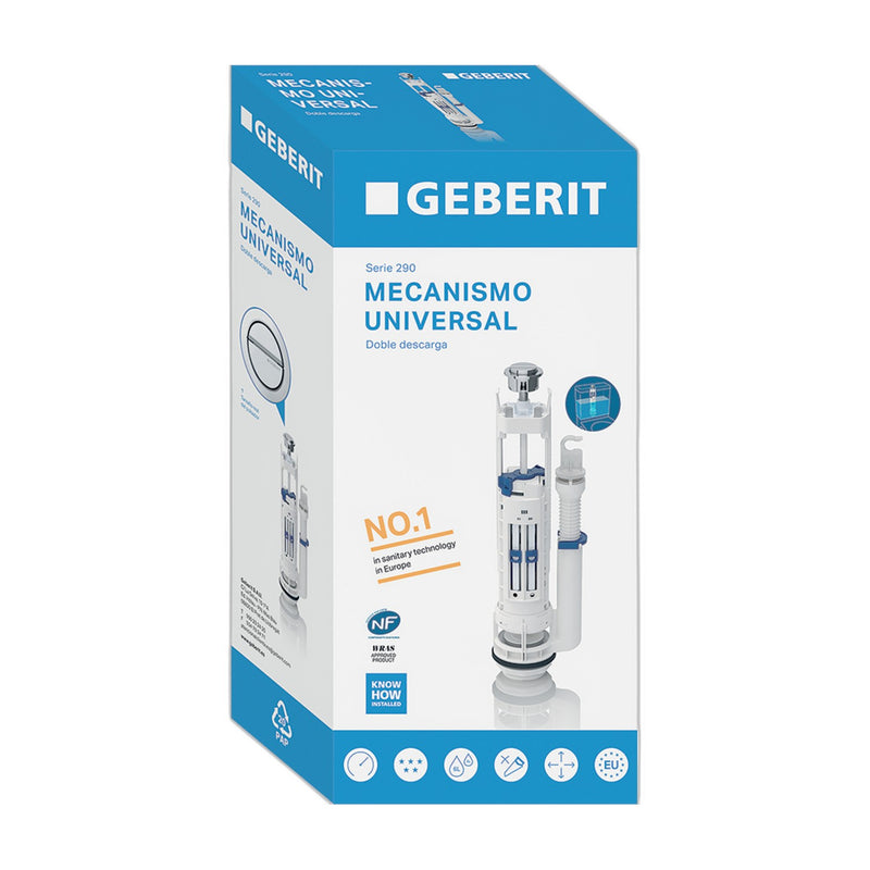 Caja del mecanismo universal Geberit serie 290 doble descarga