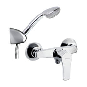 Conjunto monomando de ducha Ramón Soler Titanium con ducha de mano y soporte