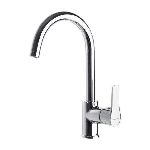 Grifo monomando de fregadero Ramón Soler Titanium con caño cisne