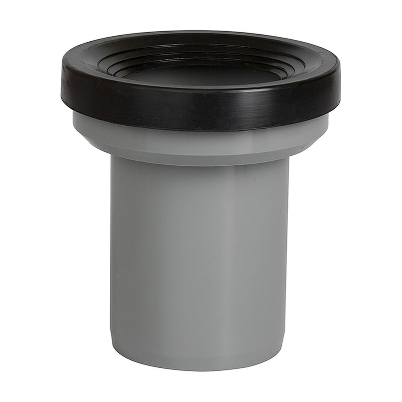 Manguito de inodoro Jimten S-164 de PVC gris con junta negra