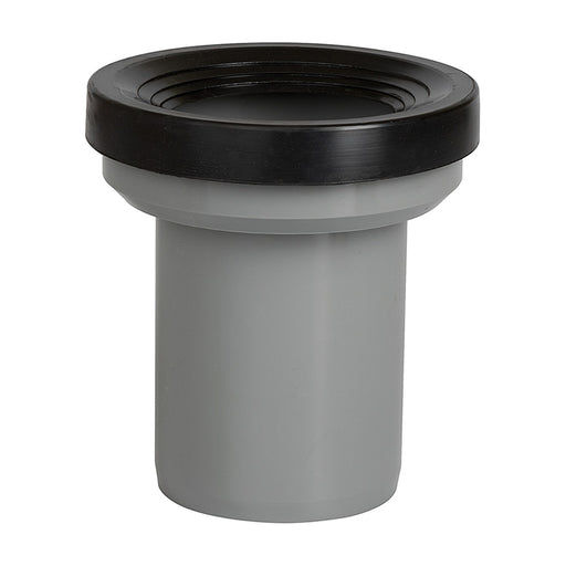 Manguito de inodoro Jimten S-164 de PVC gris con junta negra