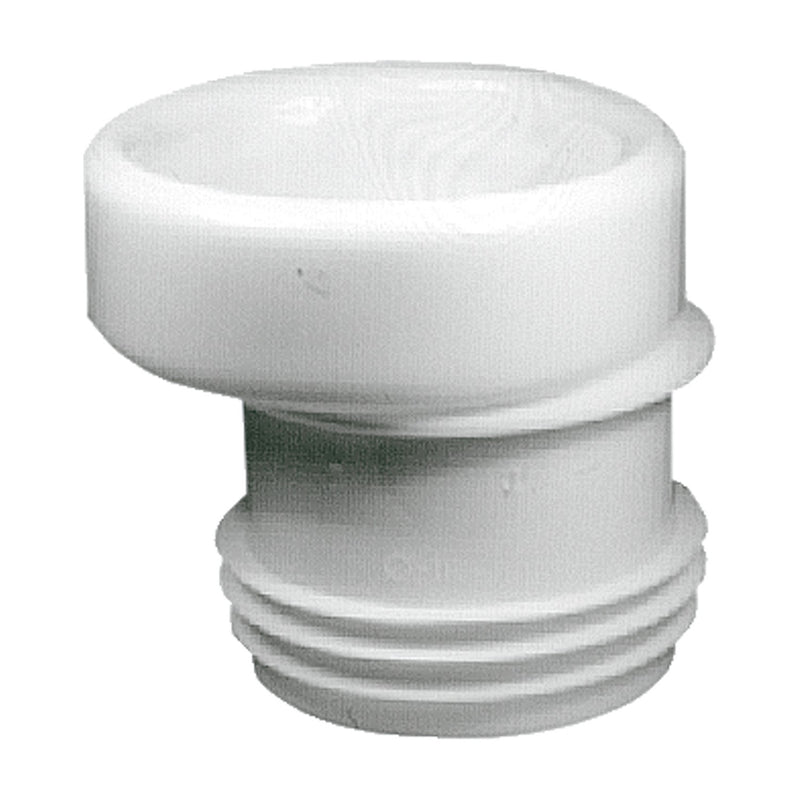 Manguito de inodoro elástico excéntrico Jimten S-219 de 110 mm, blanco