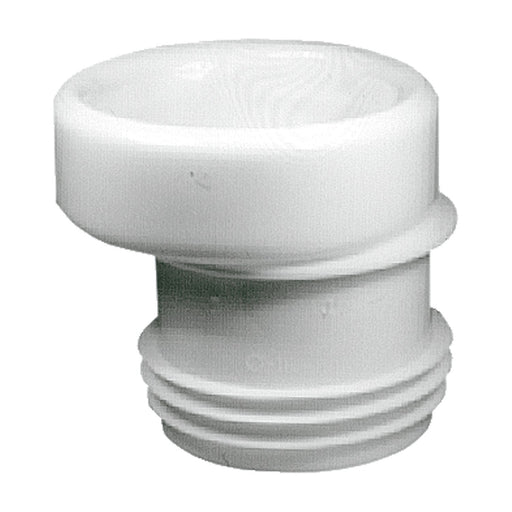 Manguito de inodoro elástico excéntrico Jimten S-219 de 110 mm, blanco
