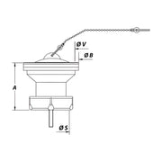 Dibujo técnico de la válvula Jimten S-35