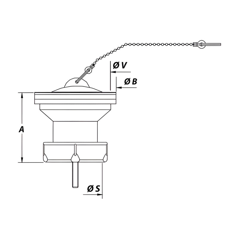 Dibujo técnico de la válvula Jimten S-35