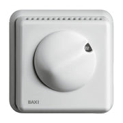 Termostato ambiente Baxi TM-1 con mando giratorio, visto de frente