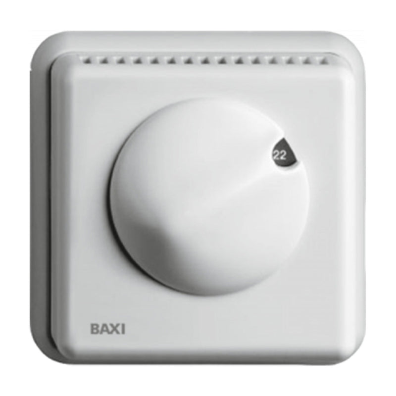 Termostato ambiente Baxi TM-1 con mando giratorio, visto de frente