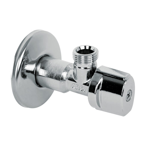 Válvula de escuadra Arco A-80 1/2" x 3/8" cromada con plafón y mando metálico