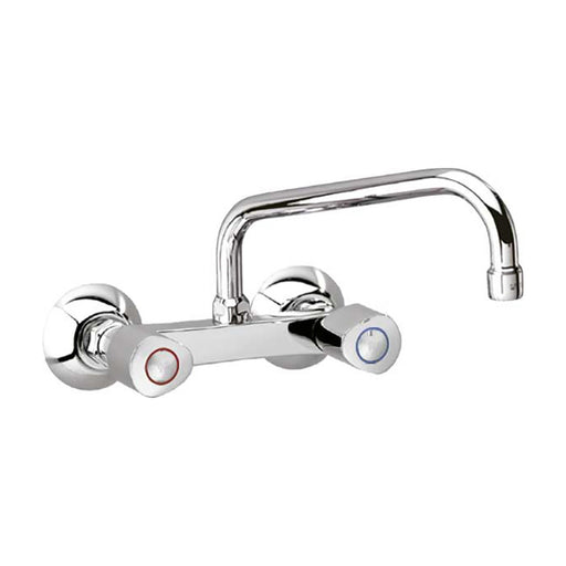 Grifo bimando de fregadero mural Ramón Soler Eco 7009CAI30E4 con caño alto