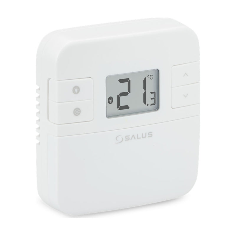 Termostato digital Salus RT310RF con pantalla LCD y botones de luz y frío