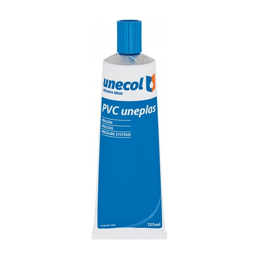 Tubo de aluminio de 125 ml de adhesivo Unecol PVC Uneplas