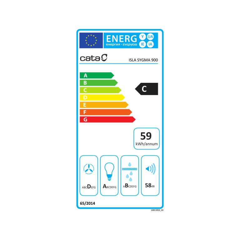 Etiqueta energetica Isla Sygma 900 X