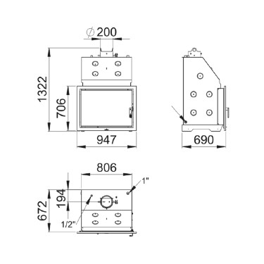 Medidas insertable Hydrobronpi 80E Vision