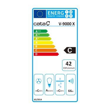 Etiqueta energética campana V 6000 X