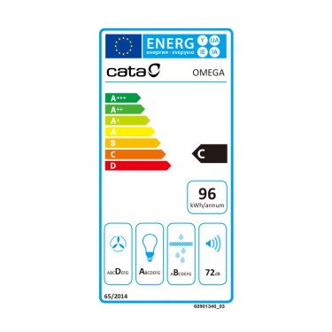 Etiqueta energética campana Omega 700 WH