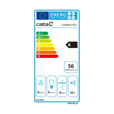 Etiqueta energética campana Gamma 900