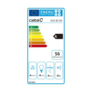 Etiqueta energética campana GDX 83 SD