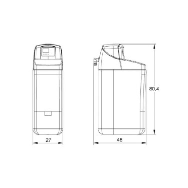 Medidas descalcificador Waterside Compact Maxi 25