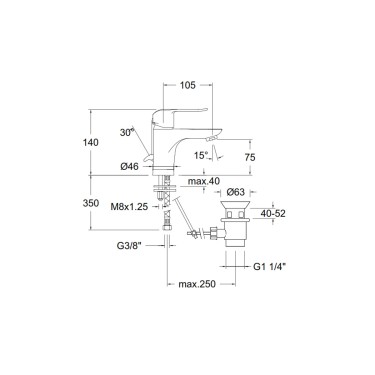 Grifo lavabo Ypsilon Plus 6401