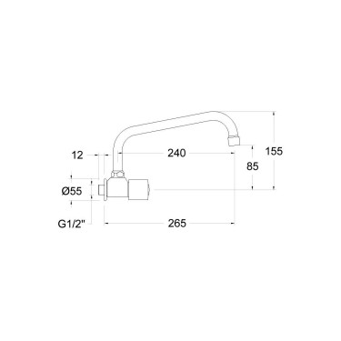 Medidas grifo cocina Eco 7029X1CAI30E4A