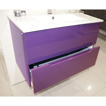 Mueble dos cajones color berenjena