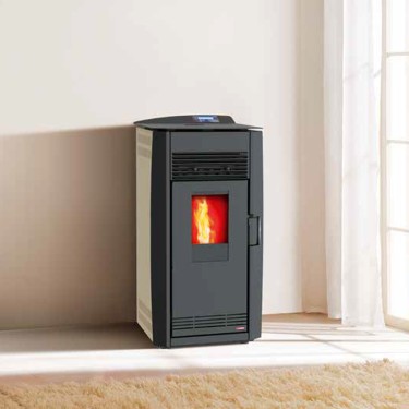 Estufa de Pellet Llaima 8Kw de color beige