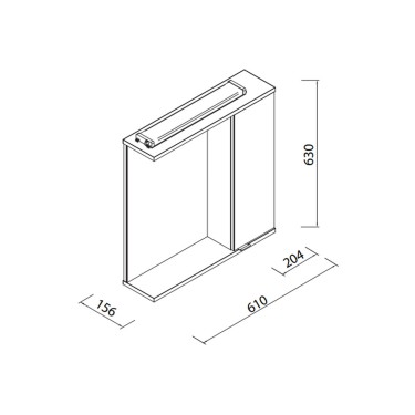 Medidas mueble con puerta y espejo