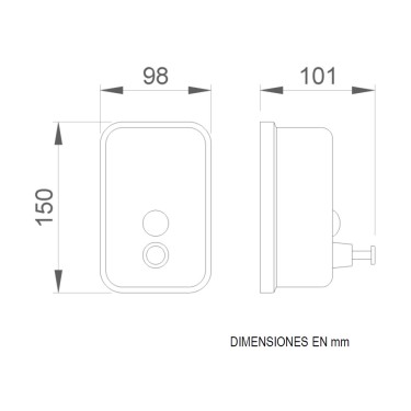 Dispensador jabón Inox 03001.06.S