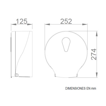 Portarrollos papel Industrial 05004.W