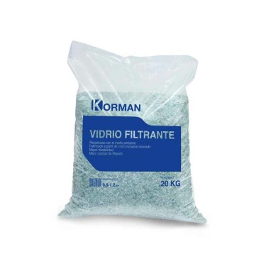Vidrio filtrante para piscina