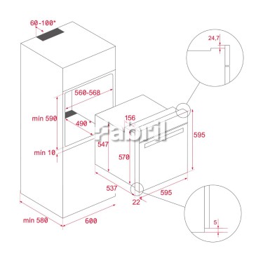 Medidas Horno Multifunción HB 8400