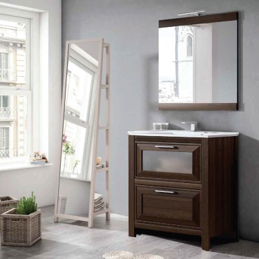 Conjunto mueble de baño Trento 80 con lavabo